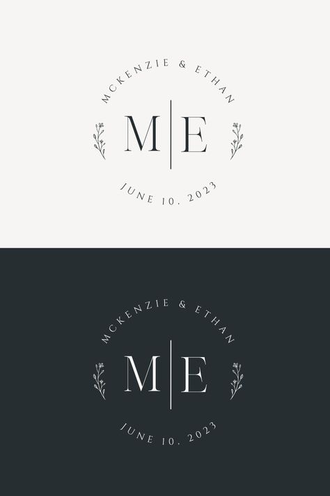 wedding monogram logo modern Last Name Logo Design, Initial Wedding Logo, Wedding Monograms Ideas, Elegant Initial Logo, Wedding Logo Design Elegant Classy, Wedding Name Logo, Wedding Company Branding, Wedding Logos Design, Elegant Monogram Logo