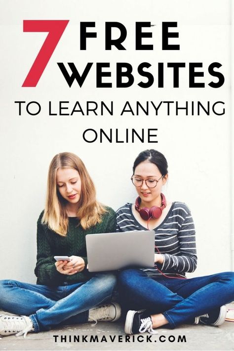 7 Free Online Learning Sites to Learn Anything Online - ThinkMaverick - My Personal Journey through Entrepreneurship Free College Courses Online, Free College Courses, Free Learning Websites, Free Online Education, Free Online Learning, Learning Sites, Learn Anything, Free Online Classes, Learning Websites