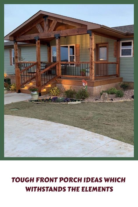 [Promotion] 57 Double Wide Front Porch Ideas Guides To Copy Immediately #doublewidefrontporchideas Porch Addition To Ranch House, Front Porch Designs Ranch, Outside House Remodel, Front Porch Plans For Mobile Homes, Adding Covered Porch To Front Of House, Front Porch Ideas Double Wide, Front Porch Walkway To Driveway, Double Wide Inspiration, Front Porch Ideas For Double Wide