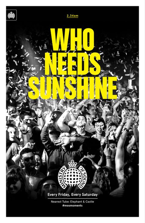 Ministry of Sound posters capture raw energy of clubbing | Posters | Creative Bloq Dance Party Poster Design, Club Promotion Poster, Nightclub Branding, Party Typography, Work Event Ideas, Nightclub Poster, Party Promotion, Club Posters, Ministry Of Sound