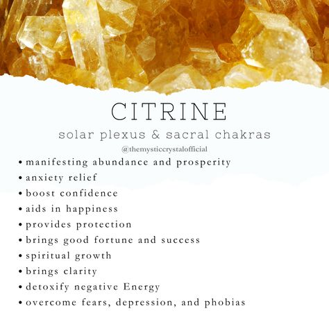 Citrine Magical Properties, Citrine Healing Properties, Citrine Crystal Benefits, Citrine Stone Meaning, Citrine Benefits, Crystal Meanings Charts, Citrine Crystal Meaning, Citrine Properties, Energy Stones Crystal Healing