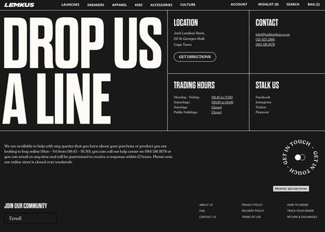 Grid Web Design, Building Designing, Grid Website, Web Grid, Contact Us Page Design, Web Design Typography, Footer Design, Webdesign Inspiration, Contact Page