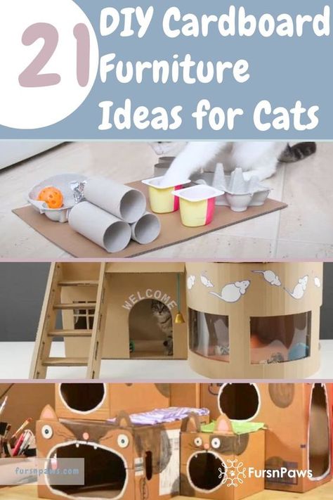 Explore the world of creativity with these 21 easy & fun DIY Cardboard Furniture Ideas for Cats. Click now to spark feline joy with these delightful DIY cat stuff. Unleash your inner crafter and create a kingdom for your whiskered cats! #DIYCatFurniture #diycatstuff #diycardboardfurniture Decorate Cardboard Box For Cat, Diy Cardboard Box Cat Tower, Cat Huts Diy, Diy Cat Condo Cardboard, Cardboard Diy For Cats, Diy Cat Stuff Dollar Tree, Diy Cat Scratching Post Cardboard, Cat Diy Cardboard, Cat Toy Box Ideas