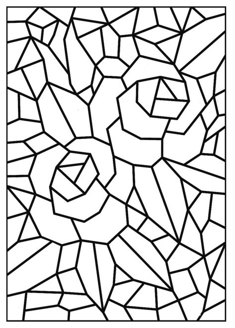 Stained Glass Rose, Motif Art Deco, Mosaic Stained, Mandalas Drawing, Mosaic Pictures, Mosaic Flowers, Mosaic Pieces, Stained Glass Designs, Stained Glass Window