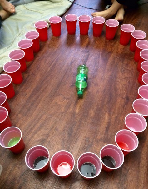 Disney Party Games, Drunk Games, Indoor Party Games, Engagement Party Games, Teen Party Games, Drinking Games For Parties, Fun Drinking Games, Spin The Bottle, Adult Party Games