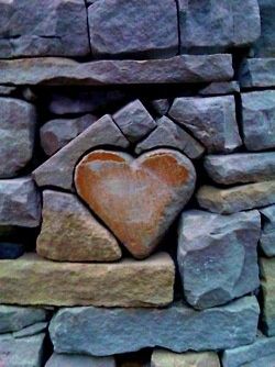 fake, but impressive. Heart In Nature, I Love Heart, Happy Heart, With All My Heart, Land Art, Heart Art, Heart On, Stone Rocks, Stone Wall