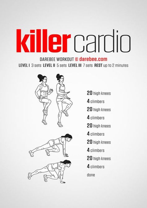 Killer Cardio Workout Cardio For Beginners, Fitness Studio Training, Cardio Yoga, Gym Antrenmanları, Short Workouts, Cardio Workout At Home, Workout Cardio, Eliza Taylor, Best Cardio Workout