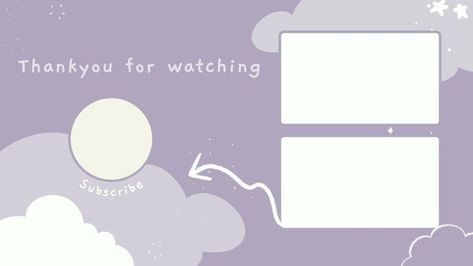 Youtube Description Ideas Aesthetic, Aesthetic Outro Template, Outro Ideas, Cute Purple Aesthetic, Yt Intro, Facebook Cover Photos Vintage, Outro Template, Video For Youtube, Foto Editing