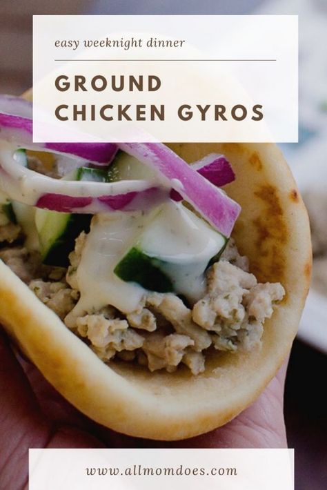 Ground Chicken Pita Recipes, Ground Chicken Gyros, Ground Chicken Recipes Greek, Ground Chicken Meal Ideas, Best Ground Chicken Recipes, Ground Chicken Recipes For Dinner Easy, Dinner Ground Chicken, Kids Friendly Meals, Chicken Gyro Recipe