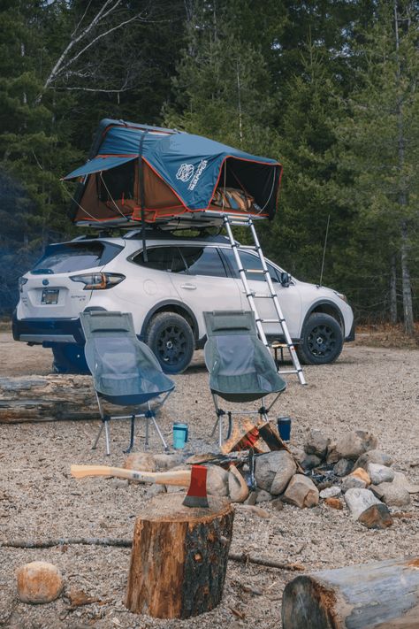 Subaru Tent Camping, Subaru Crosstrek Roof Tent, Car Roof Tent Camping, Subaru Camper Conversion, Subaru Outback Overland Build, Subaru Tent, Car Camping Subaru Outback, Subaru Outback Wilderness Mods, Subaru Wilderness Outback