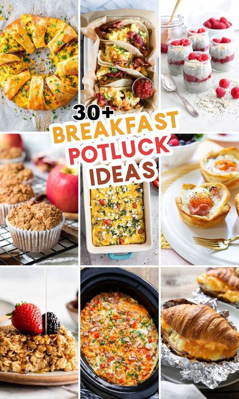 Going to a breakfast potluck? Work breakfast party? These easy and portable brunch/breakfast potluck dishes are PERFECT! Potluck Breakfast Recipes, Breakfast Potluck Ideas, Brunch Favorites, Easy Breakfast Dishes, Breakfast Potluck, Work Breakfast, Cheap Breakfast, Easy Potluck, Potluck Ideas