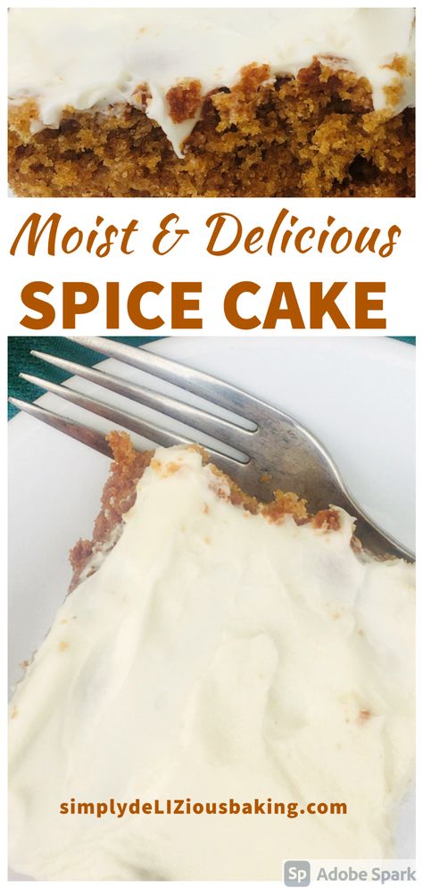 Spice Cake Recipes Easy, Homemade Spice Cake Recipe, Cinnamon Spice Cake, Homemade Spice Cake, Cake Mix Recipes Homemade, Diy Cake Recipes, Moist Spice Cake, Recipe With Cream Cheese, Fall Cake Recipes