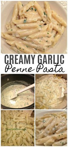 Garlic Penne Pasta, Creamy Garlic Penne Pasta, Resep Pasta, Fettuccine Alfredo, Creamy Garlic, Easy Pasta Recipes, Penne Pasta, Easy Pasta, So Delicious