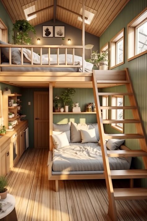 Tiny House Design Ideas - Tiny Home Designs Tiny Home Designs, Casa Hobbit, Tiny House Loft, Tiny House Inspiration, Living Small, House Design Ideas, Modern Tiny House, Loft House, Dream House Rooms