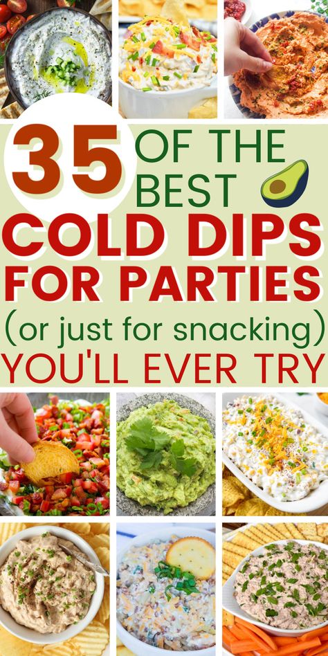 various images of cold dips for parties Cold Chip Dip Recipes, Cold Dip Recipes For Parties, Cold Dips For Party Appetizers, Dips For Party Appetizers, Party Appetizers Easy Crowd Pleasers, Cold Party Appetizers, Recipes For Parties, Cold Dip, Chip Dip Recipes