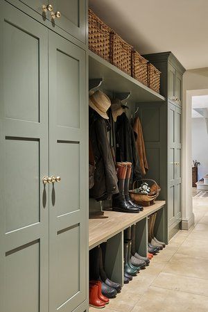 Designs — Ashton Interiors Vestibule Ideas, Boot Room Storage, Cottage Entryway, Boot Room Utility, Small Mudroom Ideas, Utility Room Designs, Mudroom Remodel, Farmhouse Mudroom, Garage Mudroom