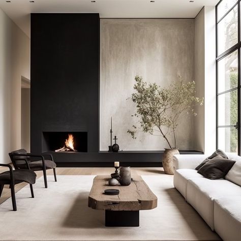 Looking for the perfect fireplace design for your room's focal point? We're sharing the 12+ most stunning fireplace ideas, plaster fireplaces and modern fireplace surrounds, as well as fireplace ideas for your living room, bedroom and more! Plus, grab our FREE DESIGN LIST while you're on our website!  #fireplaceideaslivingroommodern #bedroomfireplaceideas #interiordesigninspiration #fireplacesurroundideas #modernfarmhouse #plasterfireplace #cozymodernstyle #livingroominspiration #cozylivingrooms Minimalist Room Design, Muebles Living, Interior Minimalista, Appartement Design, Minimalist Room, Home Fireplace, Modern Fireplace, Decoration Inspiration, Fireplace Design