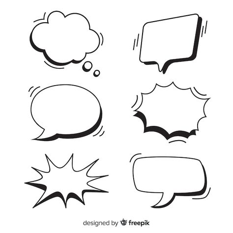 Comic Speech Bubbles, Cartoon Speech Bubble, Bubble Drawing, Balloon Template, Bubble Quotes, Text Bubble, Comic Tutorial, Halftone Dots, 타이포그래피 포스터 디자인