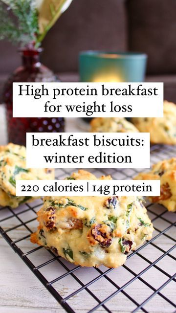 High Protein Breakfast Biscuits, Protein Breakfast Biscuits, 30 Grams Of Protein Breakfast, Macro Breakfast, Protein Biscuits, Crumbled Goat Cheese, Chicken Sausages, 30 Grams Of Protein, Breakfast Biscuits