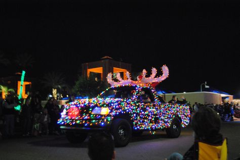 Chandler Parade of Lights Reindeer Truck December 5, 2015 Christmas Parade Decorations, Eclectic Christmas Ornaments, Parade Decorations, Christmas Car Decorations, Christmas Parade Floats, Holiday Parades, Candyland Christmas, Christmas Float Ideas, Parade Float