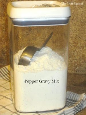 The Hen Basket: Country Pepper Gravy Mix Bulk Mixes, Dry Canning, Diy Seasonings, Jar Mixes, Canning Granny, Pepper Gravy, Homemade Dry Mixes, Diy Mixes, Country Gravy