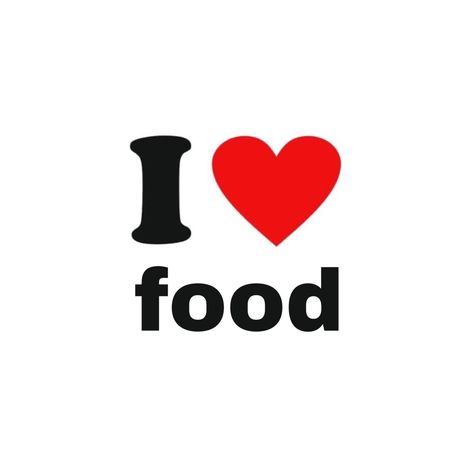 #pfp #food tik tok trend i heart food. I Heart Pfp, Heart Pfp, I Love Food, Love Food, Tik Tok, I Love, Red, White, Black