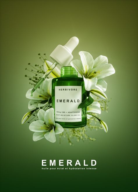 EMERALD CGI VISUALIZATION on Behance Skin Care Products Ads Design, Cosmetic Poster Design Advertising, Cosmetic Creative Ads, Photoshop Product Design, Perfume Poster Design Ideas, Cosmetic Advertising Design, Cosmetic Graphic Design, New Product Poster, Cosmetic Poster Design