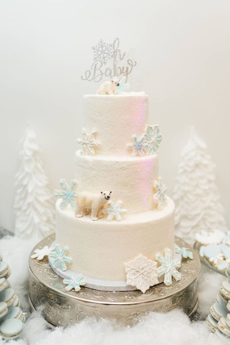 Winter Polar Bear Baby Shower Cake, Winter Wonderland Gender Reveal Cake, Blue Winter Baby Shower Ideas, Baby It's Cold Outside Baby Shower Cake, Winter Baby Shower Cakes Girl, Winter Baby Shower Cake Boy, Winter Bear Baby Shower Ideas, Polar Bear Baby Shower Theme Boy, Baby Boy Shower Ideas Themes Winter