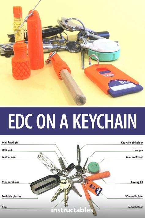 3d Printed Outdoor Gear, Edc Keychain Setup, Unique Trinkets, Tiny Workshop, Everyday Carry Tools, Everyday Carry Edc, Edc Carry, Bushcraft Kit, Edc Keychain