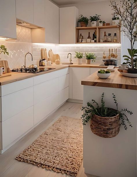 Model Dapur, Desain Pantry, Small Kitchen Decor, Budget Home Decorating, Kitchen Interior Design Decor, Bright Kitchens, Kitchen Room Design, Kitchen Inspiration Design, Kitchen Style