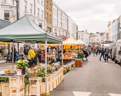 Street Market Design Architecture, Street Market Architecture, Outdoor Market Design, Street Market Design, Market Background, Markets In London, Urban Market, Urban Ideas, Portobello Road Market