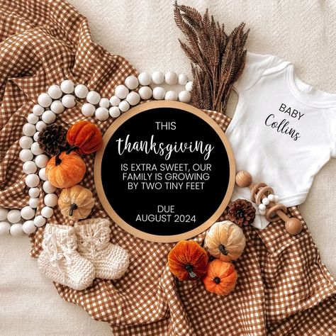 November Birth Announcement, Autumn Baby Announcement, November Baby Announcement, November Pregnancy Announcement, Neutral Baby Announcement, Thanksgiving Pregnancy Announcement, Fall Pregnancy, Fall Pregnancy Announcement, Gender Reveal Announcement