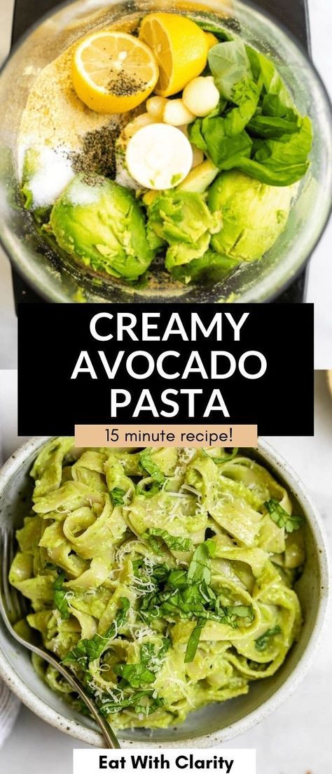 Vegan Avocado Pesto Pasta, Easy Healthy Meals With Avocado, Vegan Meal Easy Quick, Healthy Recipes Non Dairy, Vegan Recipes Dairy Free, Simple Dairy And Gluten Free Meals, Super Clean Eating Recipes, Avocado Spinach Pasta Sauce, Basil Avocado Pesto