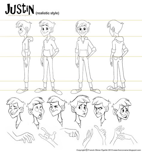 Franco's Blog (Turnaround includes neck and head shown at various angles) Character Design Sheet Template, Character Template Drawing, Character Design Sheet, Character Design Teen, Template Drawing, رسم كاريكاتير, Character Turnaround, Design Sheet, Character Design Tutorial