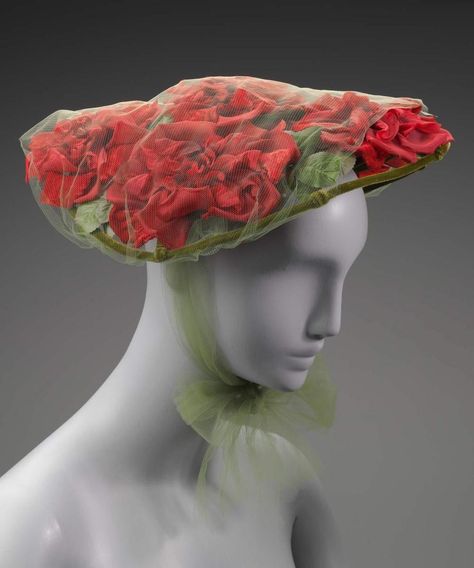 Woman's hat Hat Inspiration, Vintage Hat Boxes, Flower Costume, Happy Hat, Museum Of Fine Arts Boston, Millinery Flowers, Historical Women, Floral Hat, Costume Collection