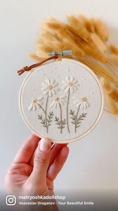 Shop On Pinterest, Daisies Embroidery, People Embroidery, Stitching Diy, Basic Hand Embroidery Stitches, Embroidery Stitches Beginner, Hand Embroidery Patterns Free, Simple Hand Embroidery Patterns, Beginner Embroidery