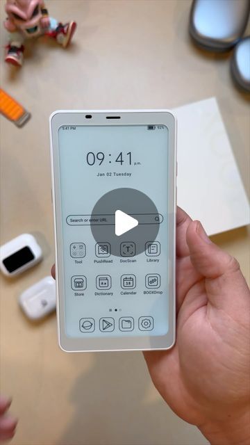 Andru Edwards on Instagram: "The Boox Palma is AWESOME. It’s an e-ink Android device with the form factor of a smartphone. The high-resolution E-Ink display makes text jump off the page, and it has the Google Play Store which means you can download apps like Amazon Kindle and Libby.  The battery lasts for several days and it also has a 16MP rear camera for document scanning, and a customizable backlight. @boox.global #booxpalma #ebooks #techreels #techtips" Boox Palma Aesthetic, Boox Palma, Kindle Aesthetic, E Ink Display, E Ink, Google Play Store, Amazon Kindle, Cute Doodles, Google Play