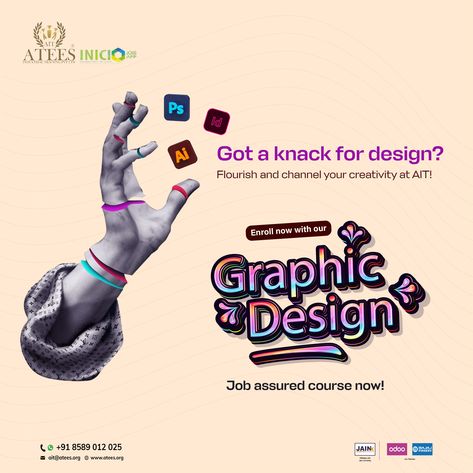 With our job-assured Graphic Design Course, you may unlock your creativity. Learn basic design ideas, software skills, and industry strategies for creating visually stunning content. Enrol now to realize your artistic vision! #GraphicDesignCourse #CreativityUnleashed #DesignPrinciples #SoftwareSkills #VisualContent #ArtisticVision #EnrollNow #CreativeCareer #photoshop #backgroundtextures #digitalbackground #backgrounds #textures #woodtexture #graphicdesign Graphic Design Course Ads, Courses Social Media Design, Graphic Design Course Poster, Course Poster Design, Media Design Graphics, Youtube Poster, Graphic Design Courses, Biohazard Symbol, Fashion Designing Course