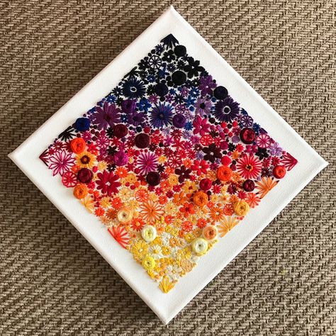 Paint And Stitch Canvas, Canvas Stitching Art Ideas, Paint Embroidery Canvas, Hand Embroidery On Canvas, Embroidery On Painting, Crochet Canvas Art, Needle Art On Canvas, Embroidered Canvas Art Diy, Embroider On Canvas