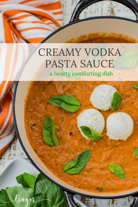 A tasty vodka sauce for pasta that is both quick and easy. It's a creamy pasta sauce made with whole cream, crushed tomatoes, and vodka and served over penne pasta. This is an authentic Italian recipe. Vodka Pasta Sauce, Homemade Edibles, Butter Shrimp Pasta, Creamy Vodka Sauce, Garlic Butter Shrimp Pasta, Pasta Alla Vodka, Vodka Sauce Recipe, Vodka Sauce Pasta, Sauce For Pasta