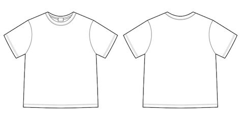 Tshirt Template Blank Front And Back, Tee Shirt Mockup Templates, T Shirt Template Design, Tee Ideas Design, Tshirt Outline Drawing, T Shirt Outline Template, Blank Shirt Mockup, Mockup Design T Shirts, T Shirt Mockup Front And Back