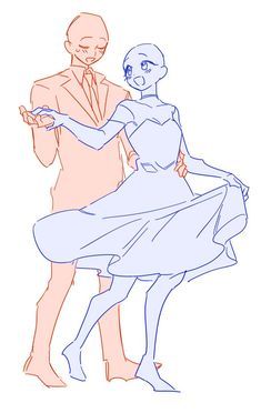 Ball Dancing Poses Drawing, Dancing With Someone Reference, Anime Dancing Couple Pose, Married Couple Poses Drawing, Wedding Couple Poses Drawing, Two Characters Dancing Reference, 2 Ppl Dancing Reference, Man And Woman Dancing Drawing Reference, Two Dancing People Drawing