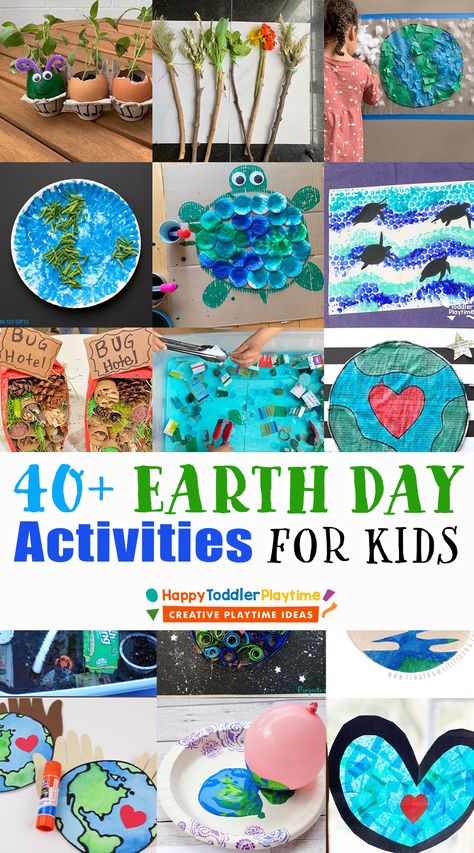 40+ Awesome Earth Day Activities & Crafts for Kids - Happy Toddler Playtime Earth Projects, Earth Week, Earth Day Projects, Crafts And Activities For Kids, Earth Day Crafts, Earth Day Activities, Kids Talking, Groundhog Day, Spring Activities