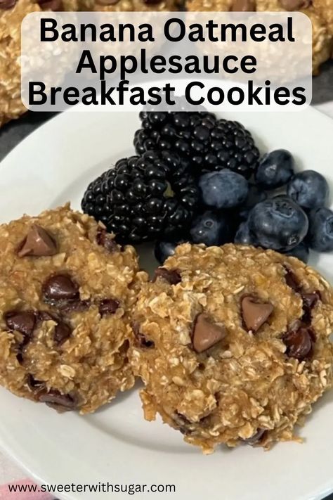 Banana Oatmeal Applesauce Breakfast Cookies are a soft, chewy and nutritious way to kickstart your day. Packed with ripe bananas, hearty oats, and the natural sweetness of applesauce, each bite is a burst of flavor and energy. #EasyBreakfast #BreakfastOnTheGoRecipes #HealthyBreakfastRecipes #BreakfastBites #Cookies Applesauce Breakfast Cookies, Applesauce Breakfast, Oatmeal Applesauce Cookies, Applesauce Cookies, Easy Breakfast Sandwich, Oatmeal Breakfast Cookies, Best Breakfast Casserole, Breakfast Cookies Healthy, Banana Oatmeal Cookies