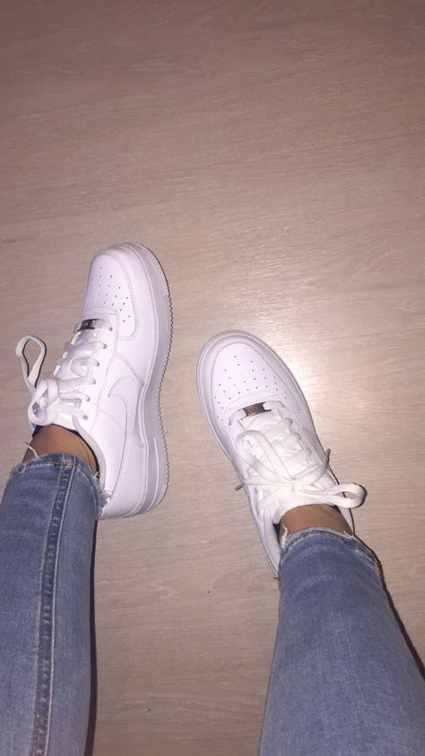 SheSoBoujiee 💎💦🍃 Nike, Tennis, White Sneakers, Air Force 1, Tennis Shoes, Air Force, Force, Sneakers, White