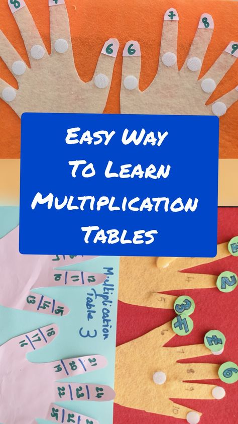 Fun way to learn Multiplication Tables 2 - 9 Multiplication Table For Kids, Finger Tricks, Teach Multiplication, Learn Multiplication, Math Tables, Multiplication Tables, Teaching Multiplication, Easy Model, Multiplication Table