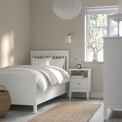 Hemnes Bed, Bed Frame With Drawers, Single Bed Frame, Ikea Hemnes, White Bedroom Furniture, Bed Frame With Storage, Ikea Family, Bed Slats, Bed Base