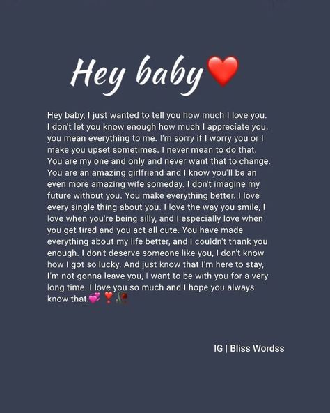 hay baby, how much i love you I Have The Best Girlfriend Quotes, Lovely Paragraph For Her, Love Quotes For Her Birthday, Love Letter Paragraph For Him, Love Girlfriend Quotes Relationships, Love For Girlfriend Quotes, Cute Quotes For My Girlfriend, Hey Love Quotes, Birthday Lines For Girlfriend