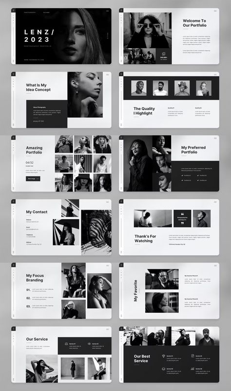 Graphic Designer Portfolio Template, Portfolio Magazine Layout, Photo Portfolio Ideas, Portfolio Photography Ideas, Portfolio Collage, Photography Portfolio Book, Photography Portfolio Layout, Portfolio Layout Template, Collage Portfolio