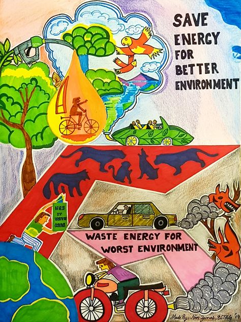 #Energy #Conservation #Poster #Save #Fuel #Environment #Earth #Global #warming Save Environment Poster Drawing, Save Energy Paintings, Energy Conservation Poster, Save Environment Posters, Save Energy Poster, Conservation Poster, Save Earth Posters, Draw Poster, Save Water Poster Drawing